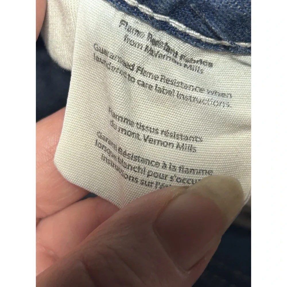 CARHARTT FR FLAME/FIRE RESISTANT BLUE JEANS MENS 44x32 SEE PICTURES WORK CARGO